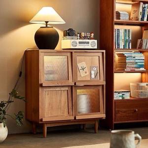 Solid Wood <b>Sideboard</b> 4 Compartments Storage Living Room Cabinet - Product Image 1