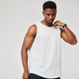 Wholesale Lightweight Men's Sporty Summer Casual Sportswear Vest Crew Neck Drop Armhole Quick Dry 100% Polyester - Product Image 4