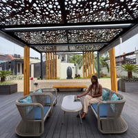 Planche de terrasse extérieure en WPC antidérapante et durable Vanjoin, résistante aux intempéries, pour terrasse