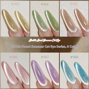 Nuevo Esmalte de Uñas Ojo de Gato Burbuja Verano 2026, <span class=keywords><strong>Amarillo</strong></span> Suave, Verde Claro, Líquido, de Larga Duración, Gel UV - Product Image 2