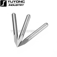 Lot de 10 fraises de gravure pyramidales à trois bords en aluminium, avec pointe de 0,1 à 0,3 mm, haute précision, pour machine de gravure CNC