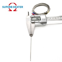 Sonde longue sonde en acier inoxydable flexible pliable de haute qualité personnalisée capteur de température à thermocouple de type K E J