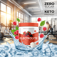 Polvo Electrolítico de Frambuesa de Marca Privada, Sin Gluten, Keto, Hidratante, Sin Azúcar, Bebida Energética Deportiva, Fábrica OEM