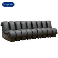 Italienisches Minimalistisches PU-Leder Sofa-Set mit Liegefunktion für Wohnzimmer, Apartment, Einkaufszentrum, Hotel und Villa