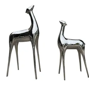 Aangepaste Moderne Spiegel Gepolijst Roestvrij Staal Beeld Abstract Metalen Figuur Sculptuur
