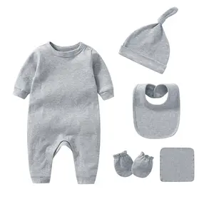 Baju Monyet Bayi Baru Lahir Piyama Pembukaan Bahu Harga Murah Set Baju Monyet Bayi Onesie dengan Layanan BOM/Satu Atap