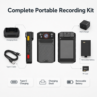 Caméra portable Gevilion 4G à porter sur le corps, 4MP Max 2K, Android 12, GPS, étanche IP67, enregistrement 8H, double SIM, cryptage vidéo