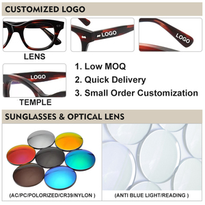 Gafas de Acetato Vintage Personalizadas, Armazón Óptico con Lentes Anti Luz Azul, Armazones de Gafas de Lujo para Hombre y Mujer - Product Image 4