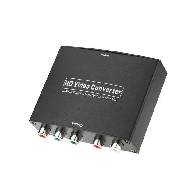 HDM1 to Ypbpr Converter with 5 RCA RGB Ypbpr Video Converter with HDMIInput Ypbpr Output Support 1080P