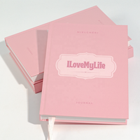Carnet de notes à couverture personnalisée imprimant une surface d'écriture lisse avec ruban de marque-pages