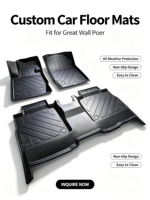 Tapis de sol de voiture Longwyll personnalisé, imperméable, épaisseur 5 mm, pour GWM Poer P30, matériau TPV/TPE, anti-rayures, couverture intégrale à 100 %