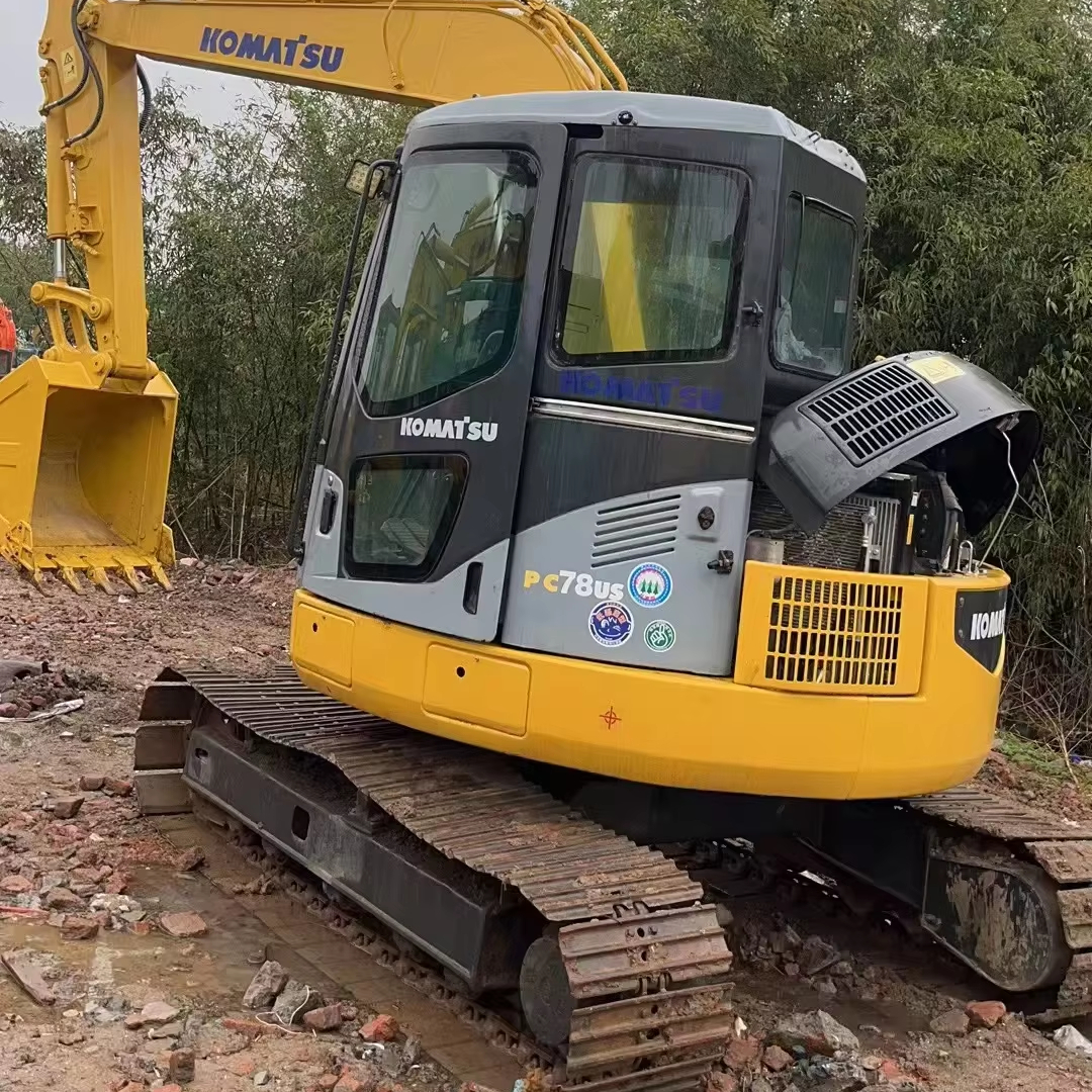 Лидер продаж, Подержанный гидравлический экскаватор Komatsu PC78US, использованный небольшой гусеничный экскаватор PC78US, Землеройная техника хорошего состояния