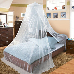 Mosquiteras Redondas Colgantes Blancas 100% Poliéster Plegables para Cama Individual o Doble con Ganchos Adhesivos y Tornillos al por Mayor - Product Image 6