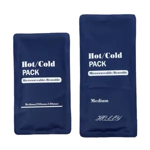 Paquete de gel de compresa reutilizable para terapia fría y caliente, bolsa de agua fría