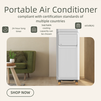 Climatisation portable d'intérieur 9000 BTU Solution d'élimination de l'humidité Classe d'efficacité énergétique Télécommande électrique pour la maison