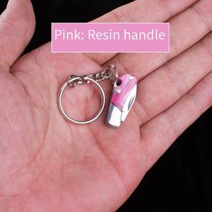 Mini couteau de poche, couteau miniature, porte-clés, couteau EDC avec manche en acier inoxydable et en résine - Product Image 4