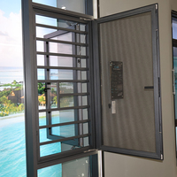 Fenêtres à battants en aluminium sur mesure, conformes aux normes australiennes, à double ou triple vitrage, pour usage commercial, salles de bain et villas, conformes à la norme Energy Star