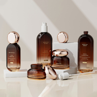 Ensemble de cosmétiques au design unique, flacon en verre 30g 50g, pots en verre avec couvercles, pot à crème 120ml 100ml, flacon pompe spray