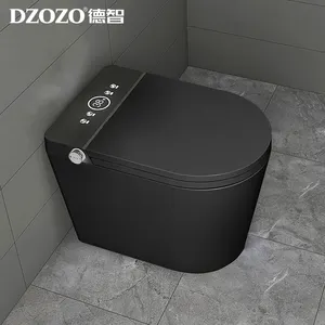 Hiçbir su basıncı lüks ayak gömme otomatik temizleme Wc akıllı akıllı tuvalet Vaso Sanitario uzaktan kumanda ile