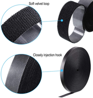 Attache-câble auto-agrippante double face réutilisable 100 % nylon de haute qualité pour faisceau de câbles industriel