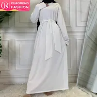 Abaia vestido de manga longa feminino, vestido clássico simples de alta qualidade, roupa islâmica abayas para moletom, 6176 #