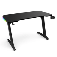 Escritorio para Juegos de PC Wquantum, Color Negro, RGB Multicolor, con Portavasos, Gran Venta