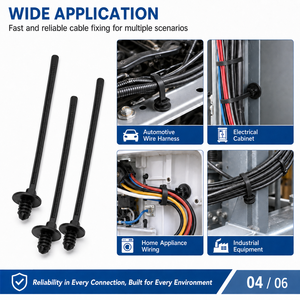 Attaches de fixation pour faisceaux de câbles automobiles, attaches à vis, attaches à pression, attaches en nylon stabilisé à la chaleur pour compartiment moteur de <span class=keywords><strong>voiture</strong></span> - Product Image 4