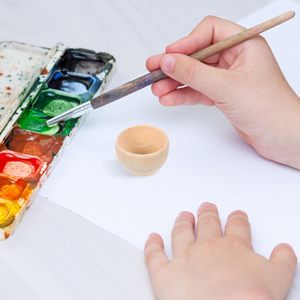20 pcs <span class=keywords><strong>mini</strong></span> chưa hoàn thành gỗ bát không sơn thu nhỏ bằng gỗ Pinch bát cho Dollhouse phụ kiện DIY sơn nghệ thuật thủ công mỹ nghệ - Product Image 2