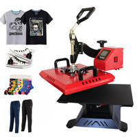 Multifonction 3 en 1 Chaussures Vêtements T-shirt Chaussettes Pantalons Jambes Dtf 3d Sticker Label logo Heat Transfer Printing Press Machines