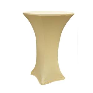 Spandex Cocktail <b>Table</b> <b>Cover</b> with Custom Color Options and Wrinkle Resistant Fabric for Bulk Banquet Wholesale Supply - Product Image 1