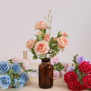 <span class=keywords><strong>Corolle</strong></span> artificielle de luxe nordique <span class=keywords><strong>Rose</strong></span> fleurs en soie légère pour les arrangements de mariage maison salon décoration saint valentin - Product Image 5