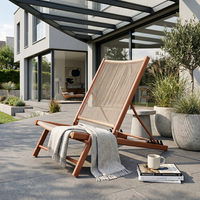 Chaise longue Meiqi Qiyue, cadre en métal, chaise inclinable portable, résistante aux intempéries, pour balcon, patio et jardin, hôtel, loisirs
