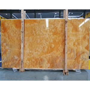 لوح حجر العقيق الأصفر الطبيعي المضيء بتقنية LED، بلاطة عقيق برتقالي مركب، حجر رخام عقيق للمطبخ - Product Image 3