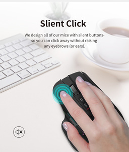 Chuột quang không dây công thái học tần số 2.4 GHz, điều chỉnh độ nhạy DPI ba cấp độ, sử dụng được cho máy tính xách tay chơi game, đạt chuẩn ROHS, có pin - Product Image 4