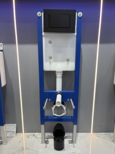 ABS-001 đen che giấu ABS bể vuông kép <span class=keywords><strong>Push</strong></span> Buttons Vòng tuôn ra bảng điều chỉnh cho phòng tắm nhà vệ sinh sử dụng - Product Image 5