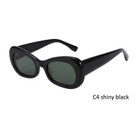 Lunettes de soleil en acétate d'oeil de chat plat uniques avancées pleines de temples de motif personnalisation de logo de conception épaissie
