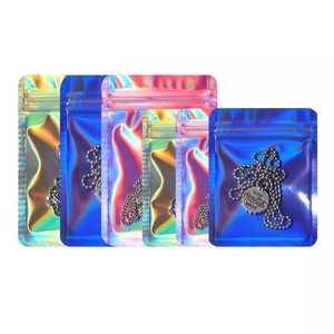 Dễ thương nhỏ nhựa màu mùi bằng chứng <span class=keywords><strong>Ziplock</strong></span> lá Pouch baggies Holographic Nắp kéo bao bì túi - Product Image 5