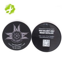 Sous-verres ronds en silicone 3D personnalisés avec logo imprimé, pour tasses et verres, en PVC souple, pour bar et bière