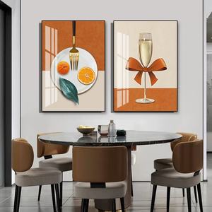 Cuadro de Porcelana de Cristal para Pared de Restaurante, Estilo Simple y de Lujo, Decoración para el Hogar, Pintura Abstracta - Product Image 2