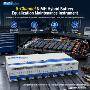 Heltec Energy Probador de Baterías Híbridas de 8 Canales y 5A, 7.2/9.6/14.4V para NiMH Prius, Analizador y Ecualizador HT-ED05AC8V20 Compatible Wi - Product Image 1