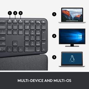 <span class=keywords><strong>Logitech</strong></span> K860 <span class=keywords><strong>Teclado</strong></span> Portátil Inalámbrico, USB, Ergonómico, Delgado, Diseño Dividido Conveniente para Uso en Escritorio, Original, al <span class=keywords><strong>Mejor</strong></span> Precio - Product Image 6