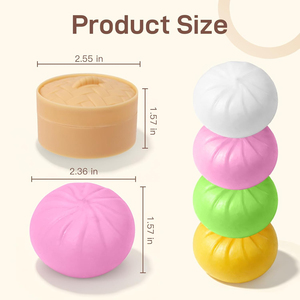 Caja Misteriosa de Squishies de Dumpling, Colores Aleatorios, Bolas Antiestrés, Juguete Sensorial, Bollo con Vaporizador, Elástico y Suave para Apretar, para Niños y Adultos - Product Image 3