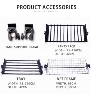 Perchero de <span class=keywords><strong>Metal</strong></span> para Dormitorio Ajustable y Portátil, Soporte para Abrigos sin Taladro, Tendedero para Ropa - Product Image 4