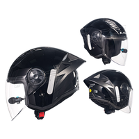 LS2 OF616 Dual pour Bluetooth Casque de moto pour hommes femmes toutes saisons ABS pour vélo électrique Scooter Nouveau Half Three-Quarter