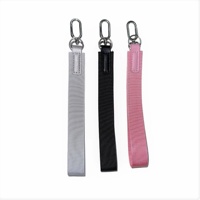 Porte-clés personnalisé en nylon jacquard, mousqueton ovale en métal, patch renforcé en PU, logo personnalisé, cadeaux promotionnels pour événements