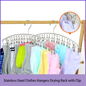 Séchoir <span class=keywords><strong>à</strong></span> <span class=keywords><strong>linge</strong></span> domestique en acier inoxydable avec pinces pour sous-vêtements, chaussettes, maillots de bain et soutiens-gorge - Product Image 1