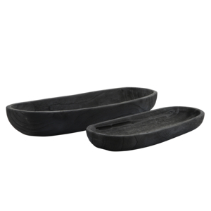 Ciotola ovale in legno per tavolino da caffè e piano cucina, centrotavola moderno per l'arredamento della casa. - Product Image 1