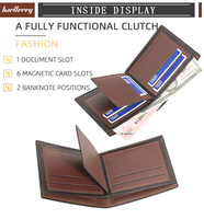 Portefeuille court pour homme personnalisable avec motif géométrique, étanche, avec fermeture à fermoir pour pièces de monnaie, cartes et monnaie liquide