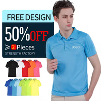 Golf poloshirt met aangepast logo, bedrukt, sneldrogend, effen sublimatie, heren poloshirt, blanco, golf poloshirt voor heren