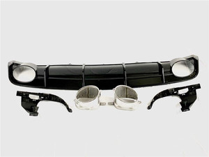 Mới <span class=keywords><strong>A6</strong></span> C6 C7 nâng cấp s6 <span class=keywords><strong>RS6</strong></span> khuếch tán phía sau ABS khuếch tán môi cản sau với ống xả cho <span class=keywords><strong>A6</strong></span> C6 C7 C75 S6 2008-2018 - Product Image 3